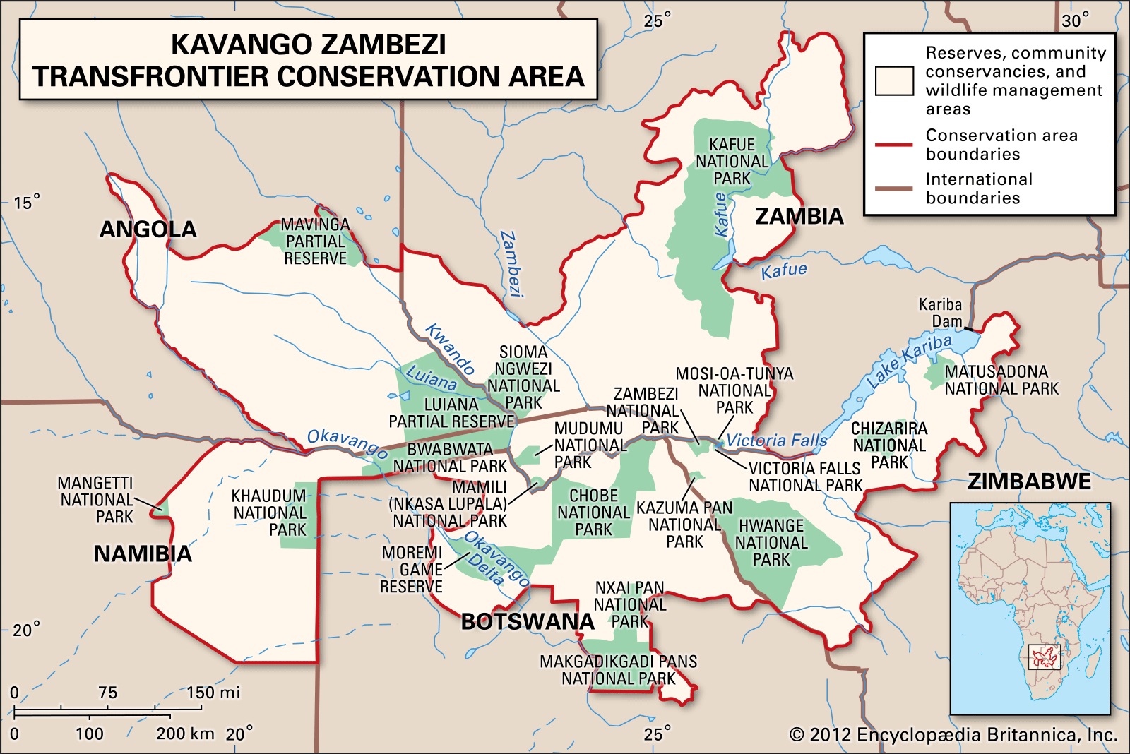 The Kavango-Zambezi (KAZA) Transfrontier Conservation Area 